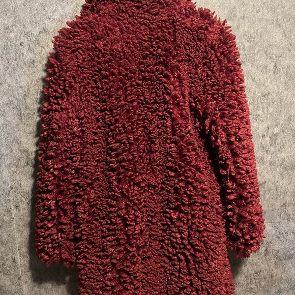 Forever 21 Burgundy Faux Fur Coat - Picture 3 of 7